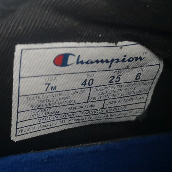 Champion 07 Men's Size 7M Black & White Slip On Sneakers - Picture 7 of 8